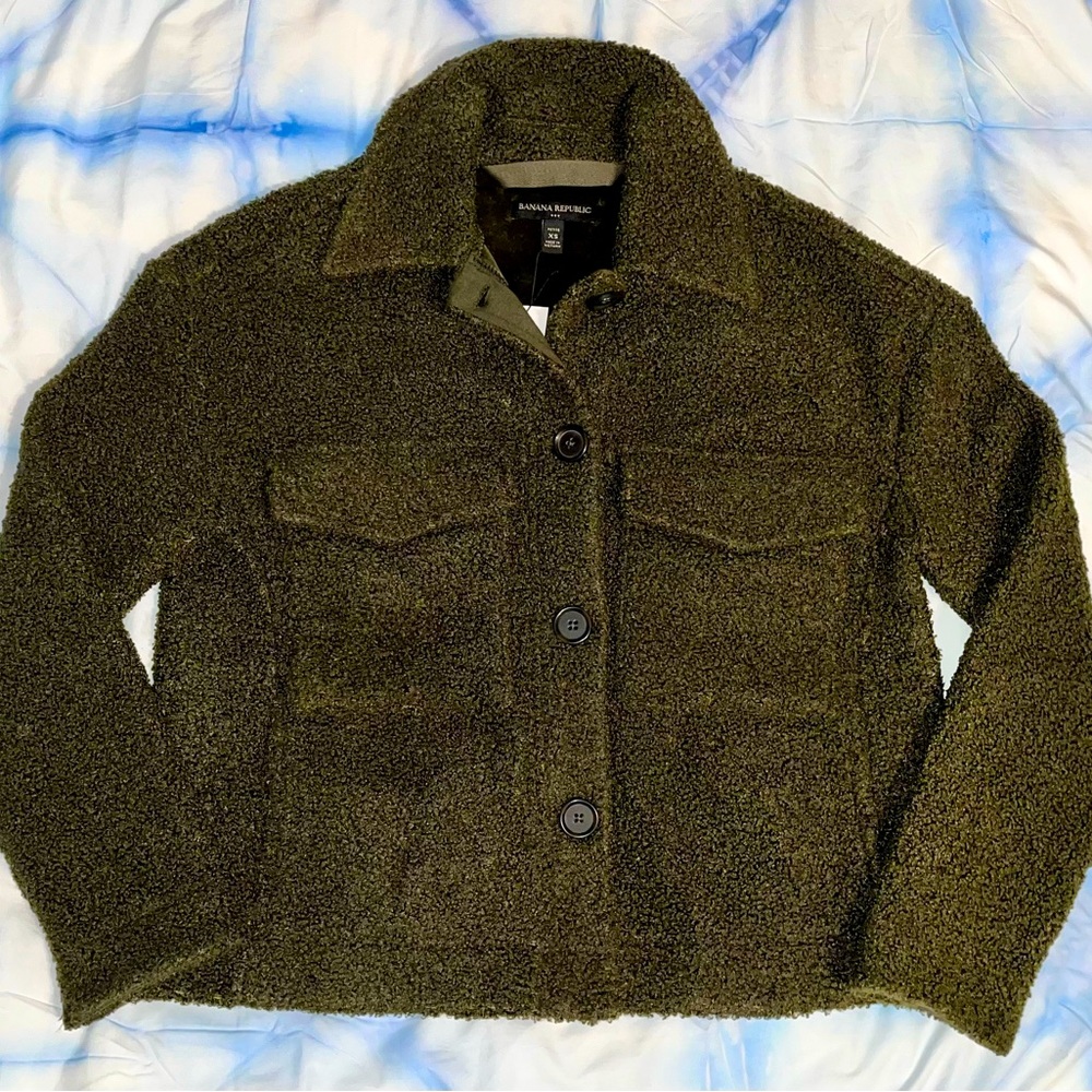 Banana Republic Women’s Sherpa Button Coat